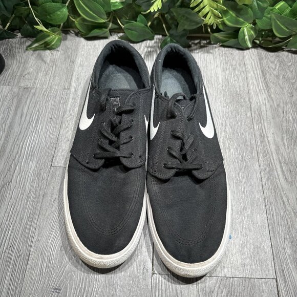 Nike Zoom Stefan Janoski Canvas SB Black White Skate Sneakers Size 13 - Picture 2 of 10